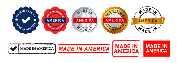 made in america stamp and seal badge sign for country product business manufactured