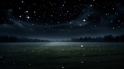  soft moonlight Shining on the pitch black sky Decorated with twinkling stars 