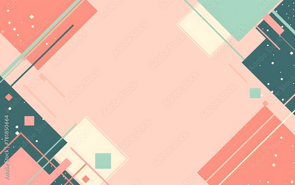 Poster flat geometry illustration frame for presentation background