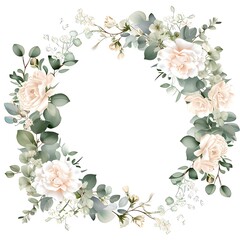Watercolor Flower Frame Background