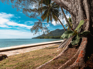 tropical beach borneo sarawak malaysia 