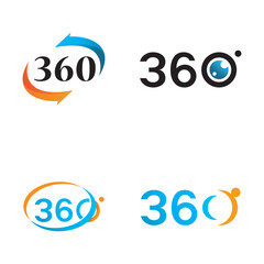 360 Degree Vector Icons design template