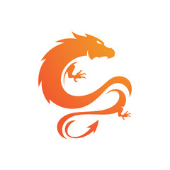 Dragon vector icon illustration