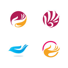 Hand care logo template vector design