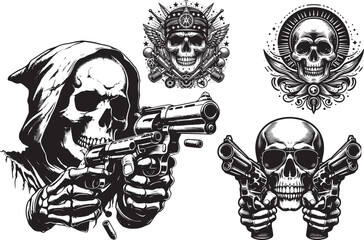 vector illustration of a skull 