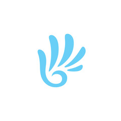 Naklejka premium Hand care logo template vector design