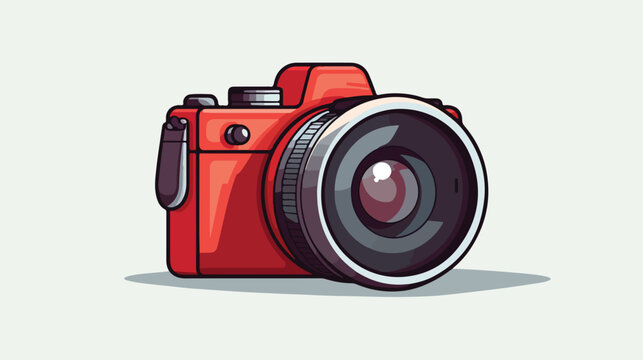 Photo camera icon photography sign 2d flat cartoon