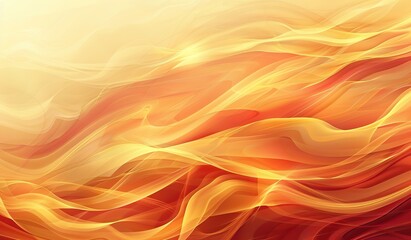 Obraz premium Vivid orange digital waves abstract background