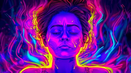 Fototapeta premium Anxiety is a feeling of fear, dread, and uneasiness. It might cause you to sweat, feel restless and tense, and have a rapid heartbeat