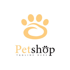 Paw Logo design vector illustration,for Pet shop logo