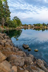 Blue hour sunset at California Park in Chico, California
