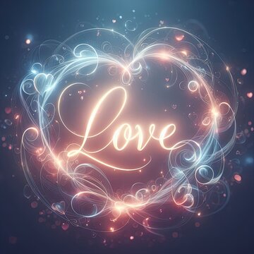 LOVE in light painting with Generative AI.