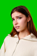 Woman With Long Hair Wearing White Sweater