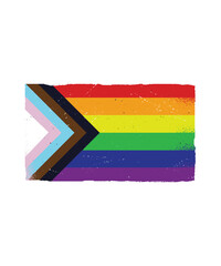 Rainbow Progress Flag Vibrant Unity Display
