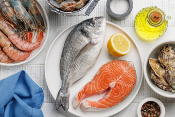 Seafood Platter Delight: Shrimps, Salmon, Oysters Galore