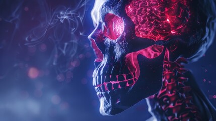 Fototapeta premium Bone cancer is when unusual cells grow out of control in your bone. It destroys normal bone tissue. It may start in your bone or spread there from other parts of your body called metastasis
