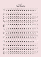 Printable Vector Habit Tracker