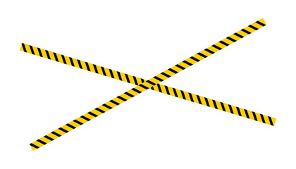 Warning tape isolated on white background, Yellow and black warning tapes Accident or danger warning, yellow line black stripe caution tapes danger warning ribbons