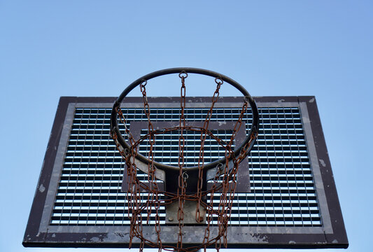 basketball hoop on the sky
