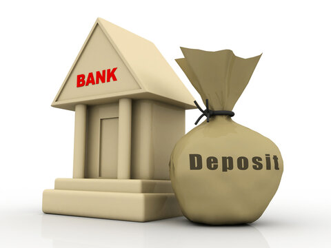 3d illustration bank deposit concept
