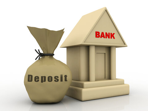 3d illustration bank deposit concept
