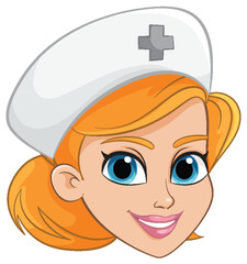 Vector illustration of a smiling nurse character - 781864853