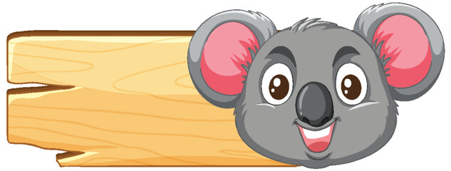 Vector illustration of a cute koala face