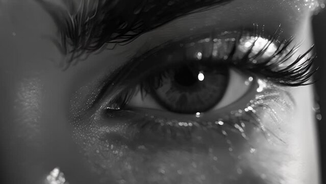 The lashes sway gracefully in rhythm with the blink of an eye. .