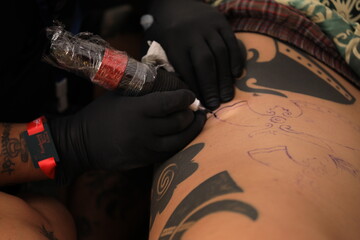 tribal tattoo artist malaysia asia
