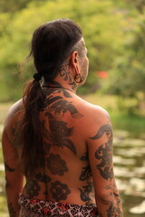 tribal tattoo man malaysia asia