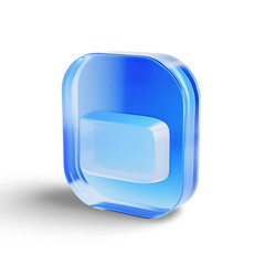 Obraz premium blue square button
