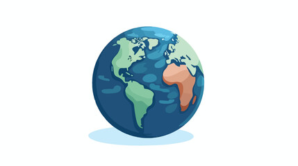 Fototapeta na wymiar Planet map earth world sphere silhouette icon. Isol