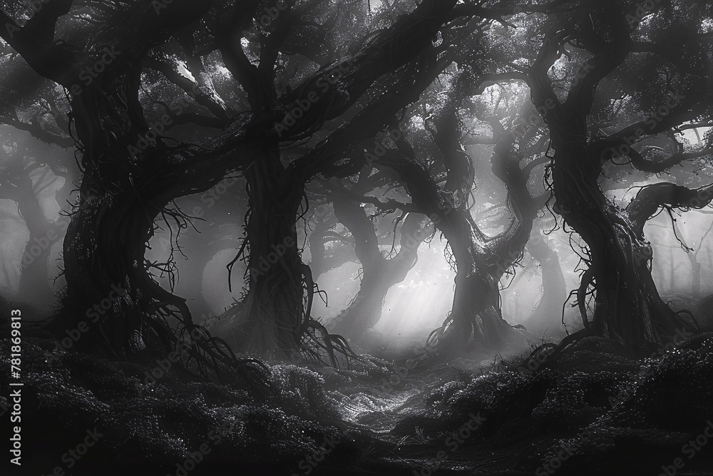 Poster the enchanted forest a journey through the realm of fantasy generative ai
