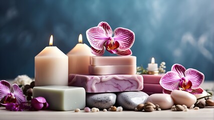 Obraz na płótnie Canvas Candlelit Beauty and Relaxation with Aromatherapy.