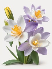 Fototapeta na wymiar Retro Watercolor Blossoms flowers 