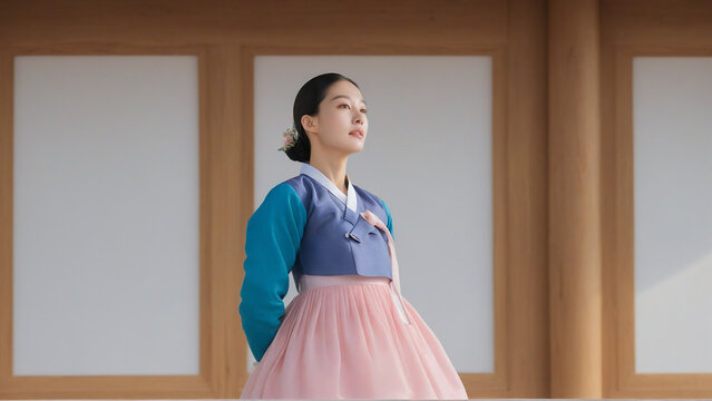 한복 여인,