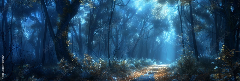 Poster the enchanted forest a journey through the realm of fantasy generative ai