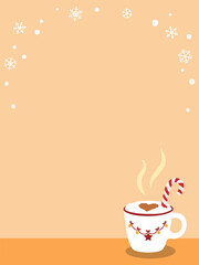 Heart latte coffee cup background illustration