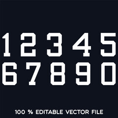 Sport Jersey Numbers Vector and Clip Art