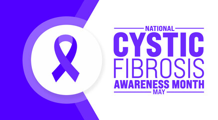 May is Cystic Fibrosis Awareness Month background template. Holiday concept. use to background, banner, placard, card, and poster design template with text inscription and standard color. vector