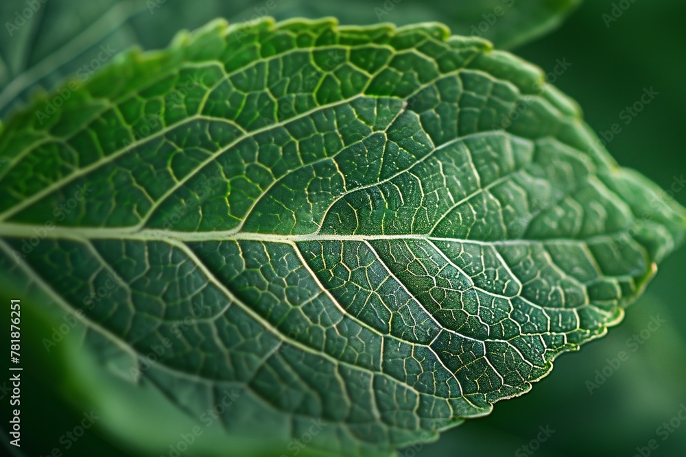 Poster the leaf's journey a close-up exploration of nature's patterns generative ai