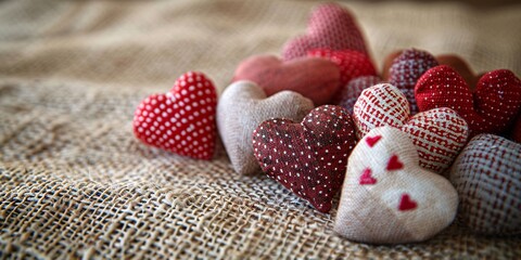 Hearts of Love A Collection of Handmade Heart-Shaped Rocks Generative AI