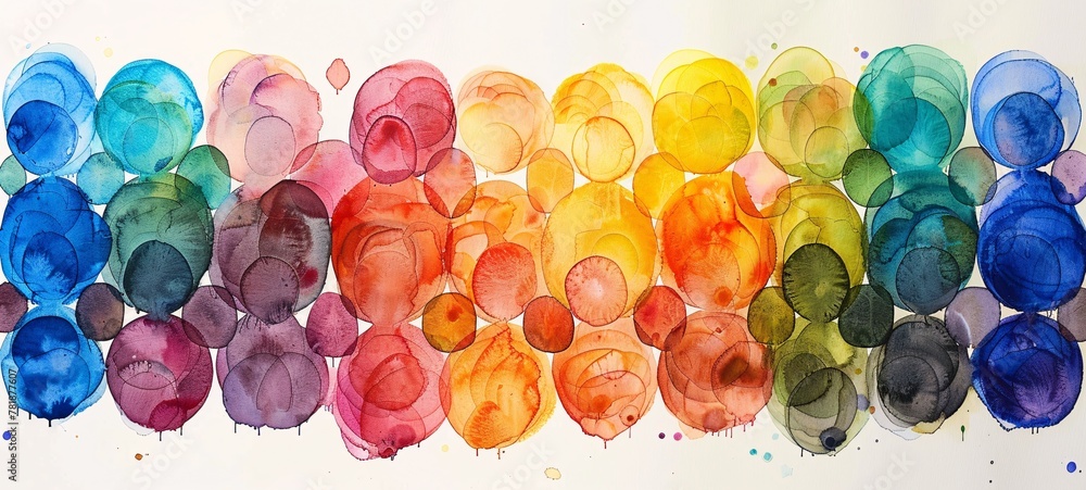 Poster vibrant abstraction a colorful journey through the art of abstract expressionism generative ai