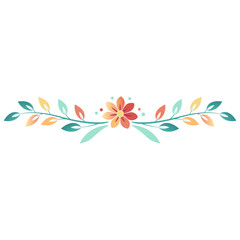 Obraz premium flower divider flower wreath flower Autumn branch ornament floral divider