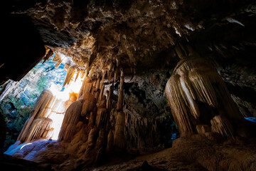 "Thum Sai" "Sai Cave" Lawa Cave, National Park Khao Sam Roi Yot. Prachuap Khiri Khan, Thailand.