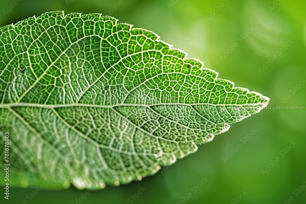 Poster the leaf's journey a close-up exploration of nature's patterns and textures generative ai