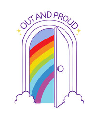 Out And Proud Rainbow Doorway Celebration