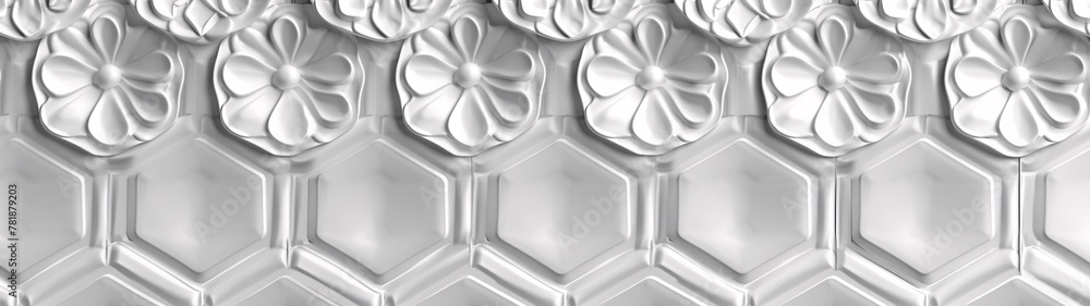Aufkleber elegant geometric patterns in white generative ai