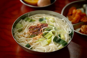 Noodles in Anchovy Broth,korean food