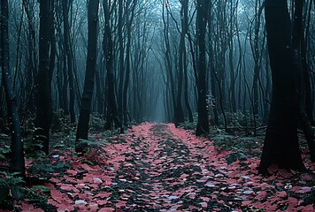 Mystical Forest Path A Journey Through the Enchanted Woods Generative AI